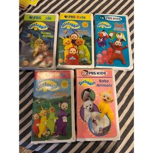 Teletubbies PBS Kids VHS Lot of 5 Nursery Rhymes Dance Baby Animals 1998 Ragdoll